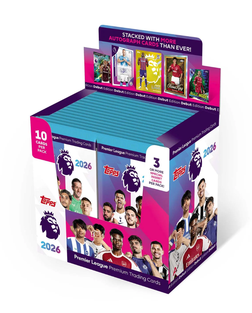 Topps Premier League 2026 Debut Edition Booster Box 28 Packs