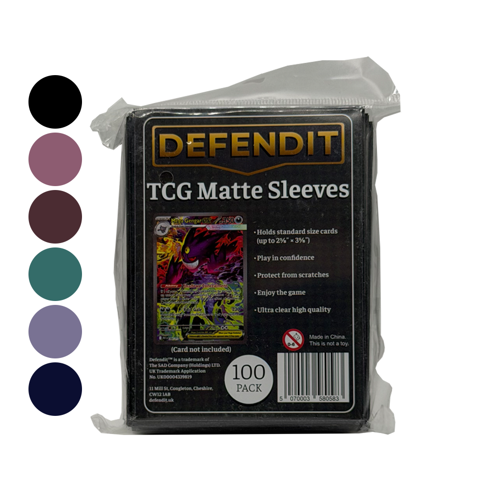 Defendit - Matte Sleeves - Black - Pack of 100